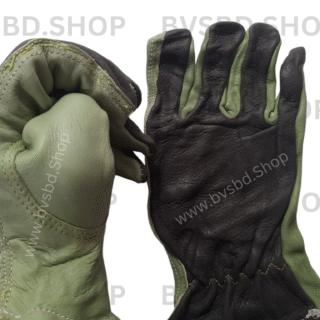 Argon Leather Gloves white with belt { XL (বড় সাইজ) }