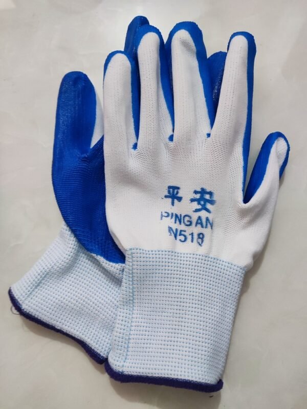 Nylon Rubber Coated Safety Hand Gloves For Industrial Work - Image 4