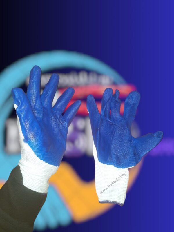 Nylon Rubber Coated Safety Hand Gloves For Industrial Work - Image 2