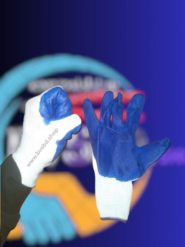 Nylon Rubber Coated Safety Hand Gloves For Industrial Work - Image 3