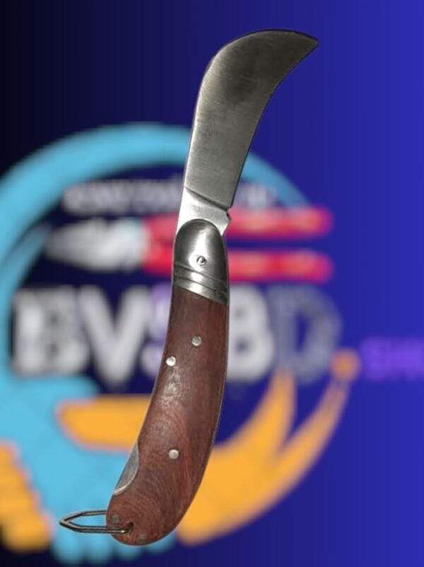 Folding Knife with Wooden Handle - Image 2