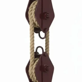 Double Wheel Pulley Block with Hook (1 Ton Load Capacity)
